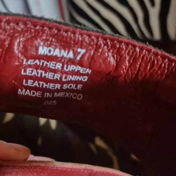 Freebird Dark Brown Leather Ankle Strap Flats - Picture 7 of 9